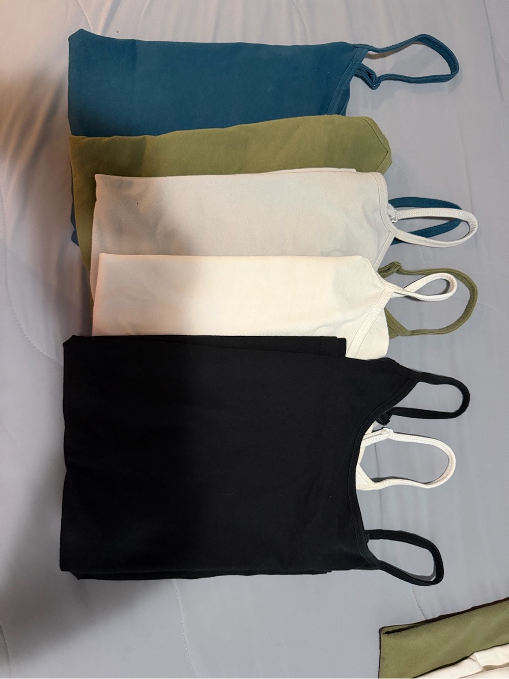 torrid Tunic length Tank Tops - Black, White, Olive, Blue, and Grey